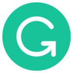 Grammarly Logo which is a green circle with a white Letter G that transforms into an arrow circling around to the beginning of the G.